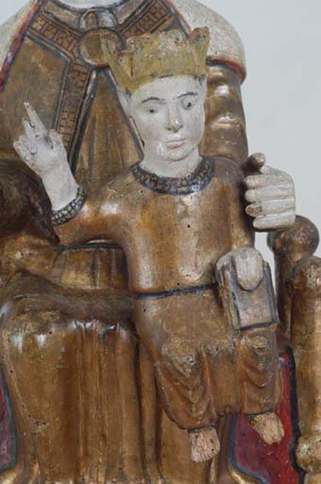 statue dite Vierge de Notre-Dame de Corbiach, détail