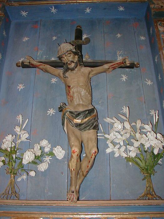 statue : Christ en croix - © Ministère de la Culture (France), Centre de conservation et de restauration du patrimoine des Pyrénées-Orientales – Tous droits réservés