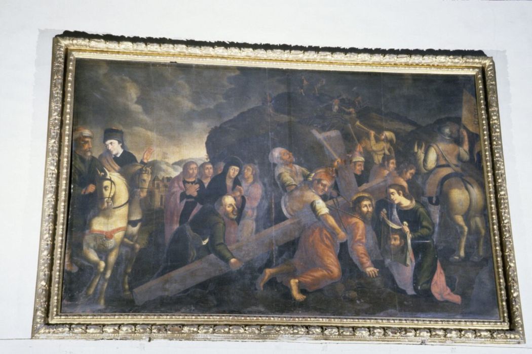 Tableau, cadre : chemin de la croix : Jésus et sainte Véronique (le)