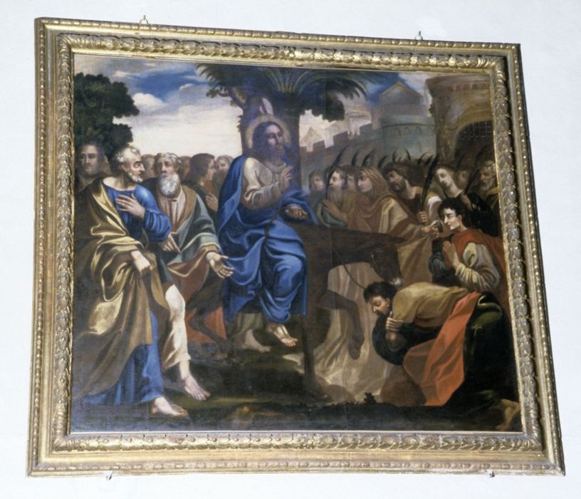 Tableau, cadre : l'Entrée de Jésus à Jérusalem