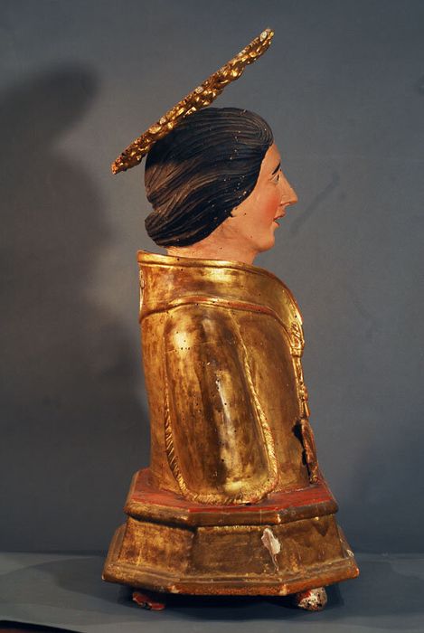 buste-reliquaire de saint Félix, profil droit - © Ministère de la Culture (France), Centre de conservation et de restauration du patrimoine des Pyrénées-Orientales – Tous droits réservés