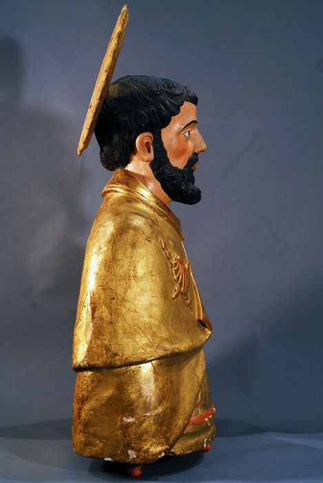 buste-reliquaire de saint Jacques, profil droit - © Ministère de la Culture (France), Centre de conservation et de restauration du patrimoine des Pyrénées-Orientales – Tous droits réservés