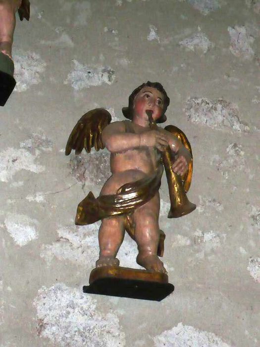 statue (statuette) : Angelot musicien - © Ministère de la Culture (France), Centre de conservation et de restauration du patrimoine des Pyrénées-Orientales – Tous droits réservés