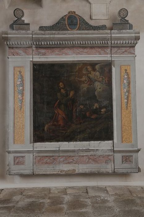 tableau : Christ au Mont des Oliviers (élément 1 du Monument du Jeudi Saint) - © Ministère de la Culture (France), Centre de conservation et de restauration du patrimoine des Pyrénées-Orientales – Tous droits réservés