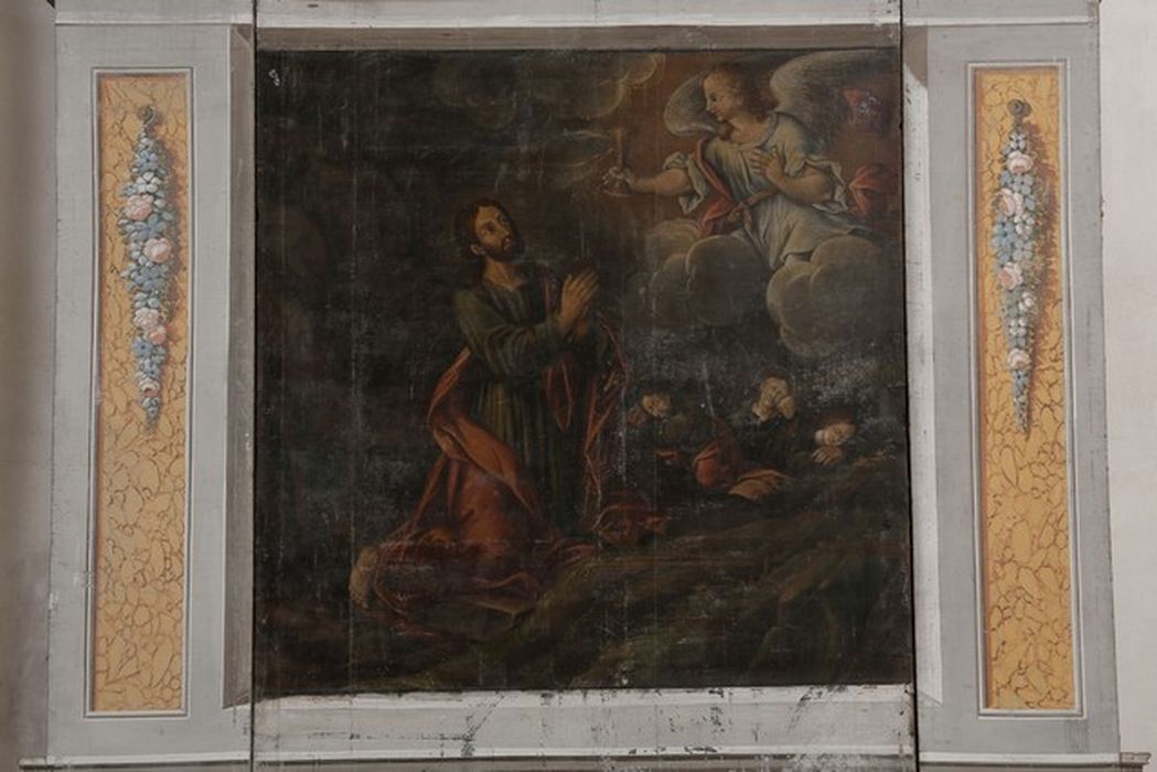 tableau : Christ au Mont des Oliviers (élément 1 du Monument du Jeudi Saint) - © Ministère de la Culture (France), Centre de conservation et de restauration du patrimoine des Pyrénées-Orientales – Tous droits réservés
