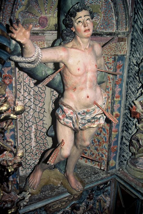 retable du maître-autel, dédié à saint Julien et à saint Clément, détail - © Ministère de la Culture (France), Centre de conservation et de restauration du patrimoine des Pyrénées-Orientales – Tous droits réservés
