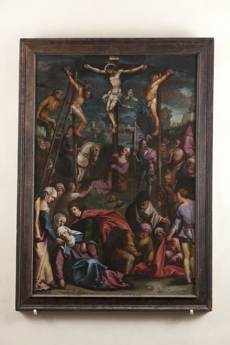 tableau : Crucifixion - © Ministère de la Culture (France), Centre de conservation et de restauration du patrimoine des Pyrénées-Orientales – Tous droits réservés