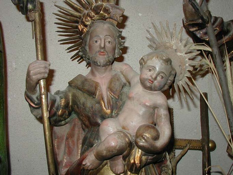 statue : Saint Joseph et l'Enfant Jésus, détail