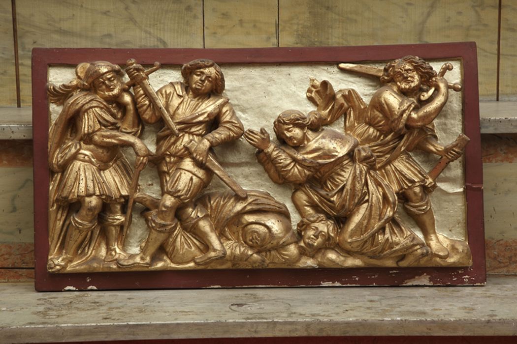haut-relief : Décollation des saints martyrs Côme et Damien - © Ministère de la Culture (France), Centre de conservation et de restauration du patrimoine des Pyrénées-Orientales – Tous droits réservés