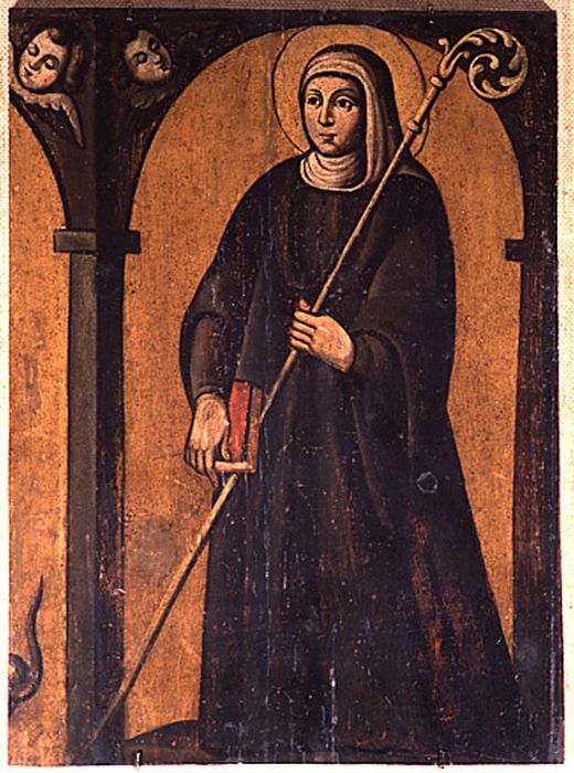 panneau peint : sainte Baselisse - © Ministère de la Culture (France), Centre de conservation et de restauration du patrimoine des Pyrénées-Orientales – Tous droits réservés
