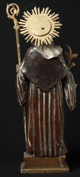 statue reliquaire : Sainte Baselisse (revers) - © Ministère de la Culture (France), Centre de conservation et de restauration du patrimoine des Pyrénées-Orientales – Tous droits réservés