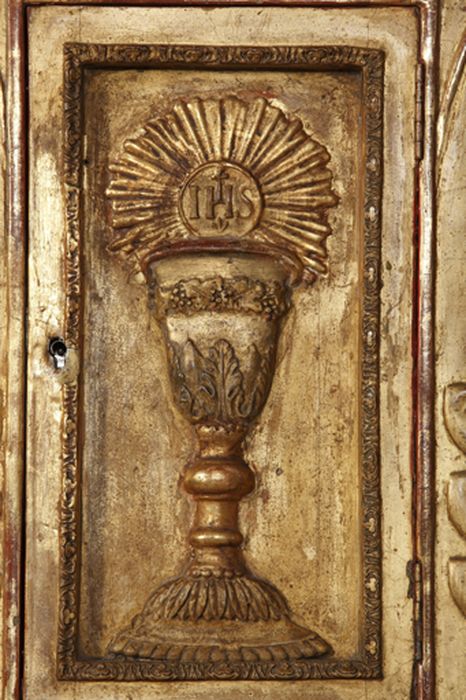 tabernacle (tabernacle amovible), détail - © Ministère de la Culture (France), Centre de conservation et de restauration du patrimoine des Pyrénées-Orientales – Tous droits réservés