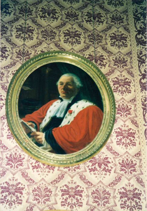 Tableau et son cadre : Portrait du Président Luc Claude François Xavier Atthalin