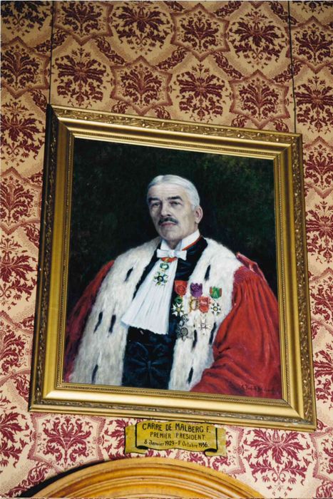 Tableau : Portrait du Premier Président Félix Marie Auguste Victor Carré de Malberg