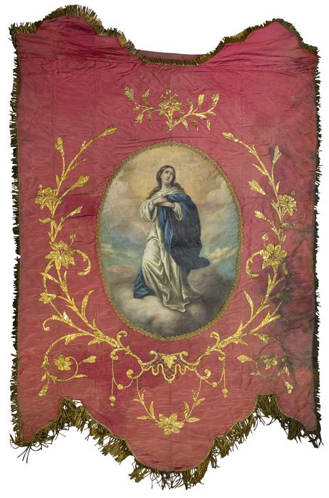 bannière de procession : Assomption de la Vierge - © Ministère de la Culture (France), Conservation des antiquités et des objets d’art du Rhône – Tous droits réservés