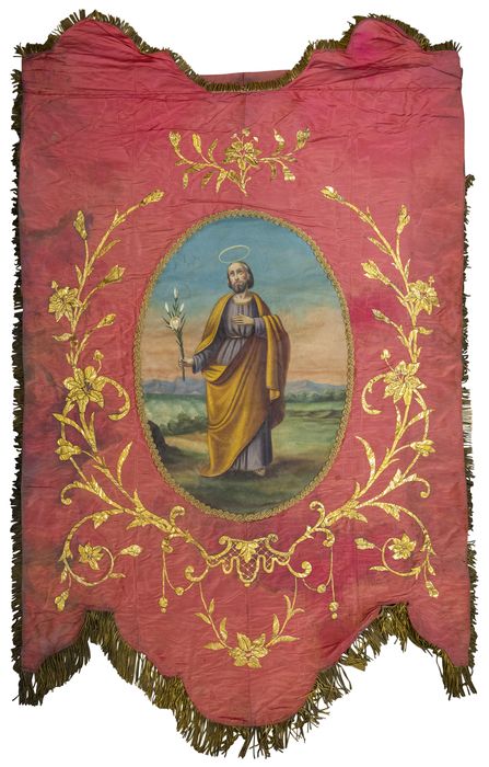 bannière de procession : Saint Joseph - © Ministère de la Culture (France), Conservation des antiquités et des objets d’art du Rhône – Tous droits réservés 