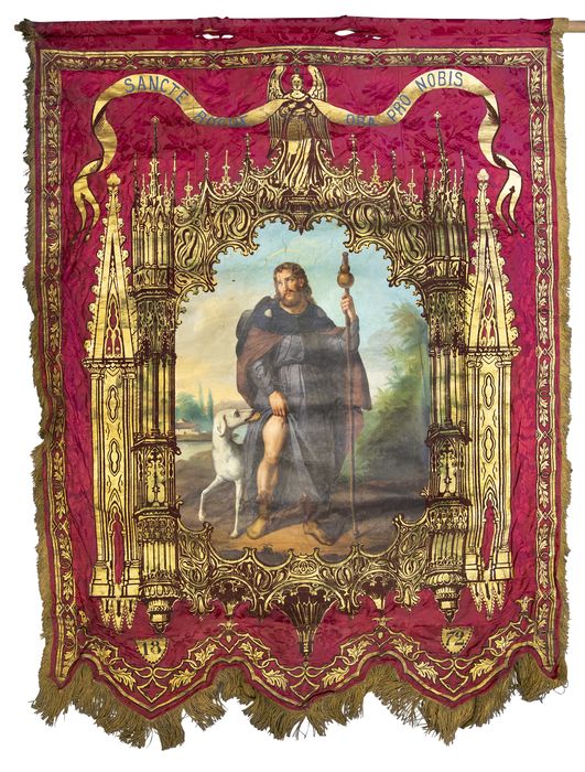 bannière de procession : Saint Roch - © Ministère de la Culture (France), Conservation des antiquités et des objets d’art du Rhône – Tous droits réservés 
