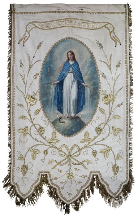 bannière de procession : Vierge de l’Immaculée Conception