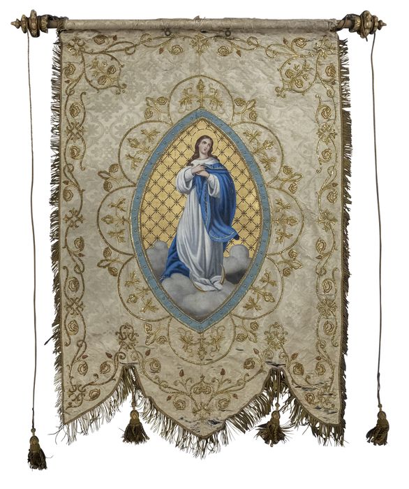 bannière de procession : Assomption de la Vierge - © Ministère de la Culture (France), Conservation des antiquités et des objets d’art du Rhône – Tous droits réservés 