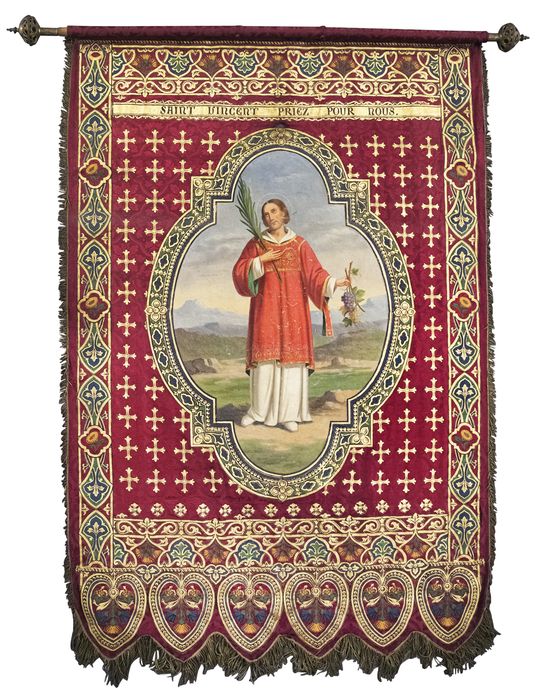bannière de procession : Saint Vincent - © Ministère de la Culture (France), Conservation des antiquités et des objets d’art du Rhône – Tous droits réservés 