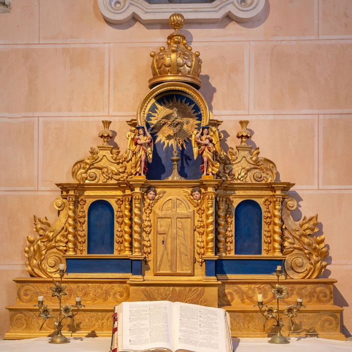 tabernacle, contre-table et exposition