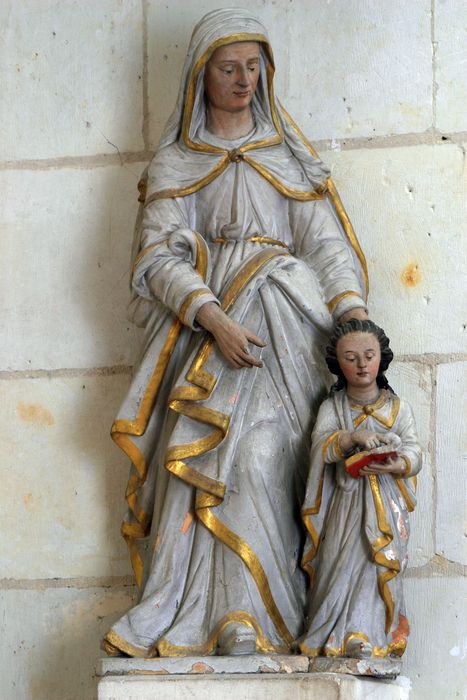 groupe sculpté : L'Education de la Vierge