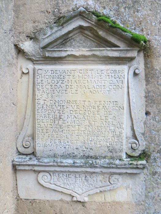 Plaque funéraire de Jehan Le Loyz et Geneviève Moreau