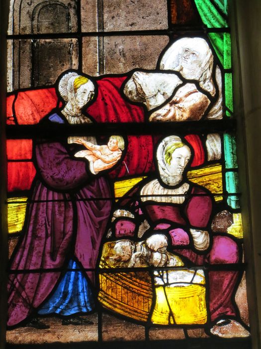 verrière : Scènes de la Vie de la Vierge, détail