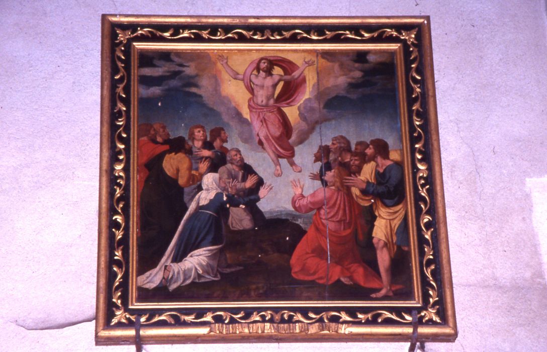 tableau (panneau peint) : L'Ascension - © Ministère de la Culture (France), Conservation des antiquités et des objets d’art de la Sarthe - Tous droits réservés