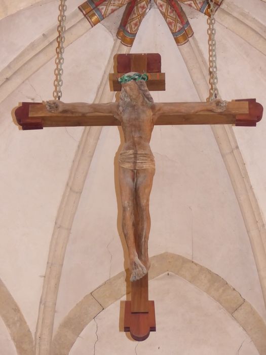 statue : Christ en croix - © Ministère de la Culture (France), Conservation des antiquités et des objets d’art de la Sarthe - Tous droits réservés