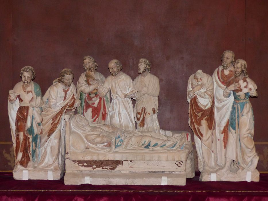 groupe sculpté : La Dormition de la Vierge