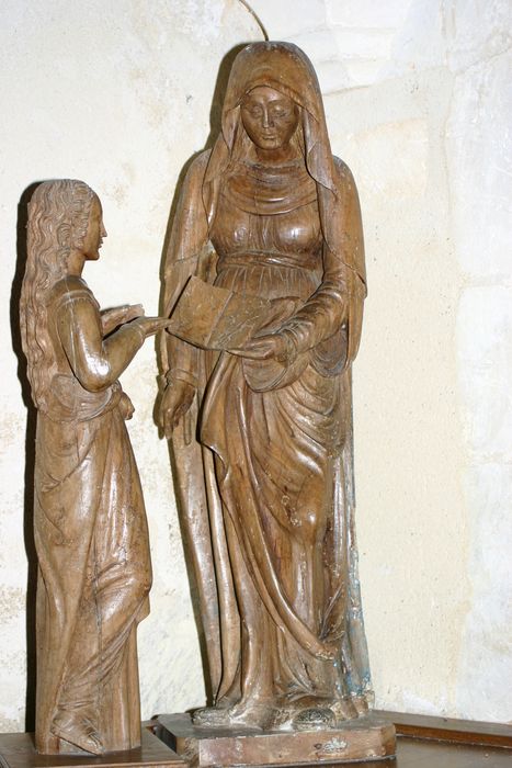 Groupe sculpté : Education de la Vierge