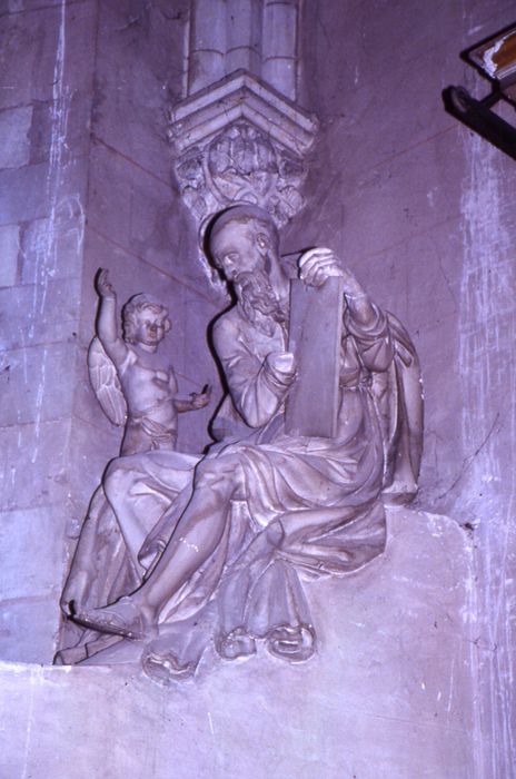 statue : Saint Mathieu - ©  Ministère de la Culture (France), Conservation des antiquités et des objets d’art de la Sarthe - Tous droits réservés