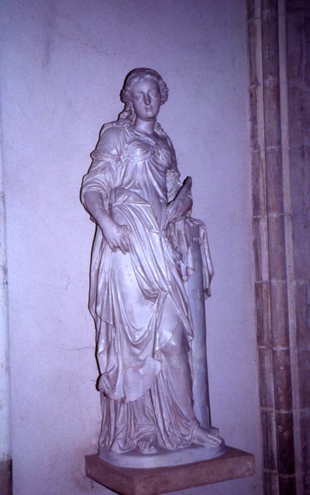 statue : Sainte Barbe - © Ministère de la Culture (France), Conservation des antiquités et des objets d’art de la Sarthe - Tous droits réservés