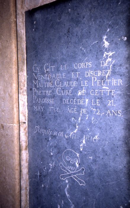 dalle funéraire de Claude Le Peltier