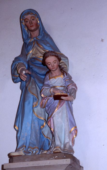 groupe sculpté : Education de la Vierge (l')