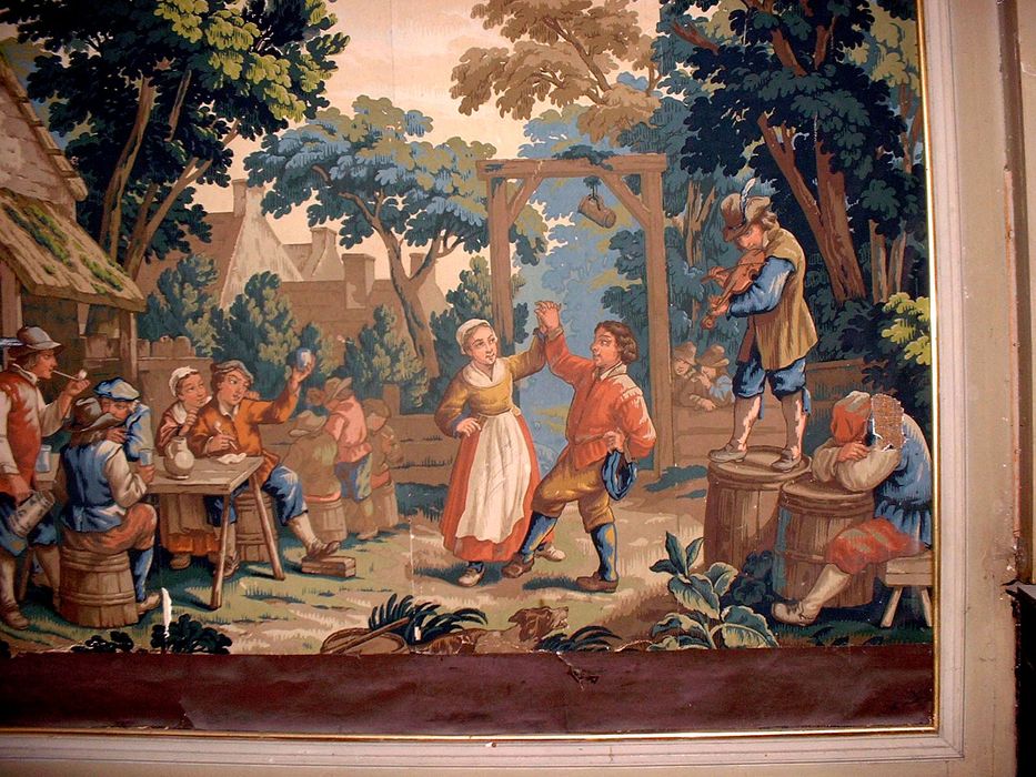 garniture architecturale (papier peint), détail