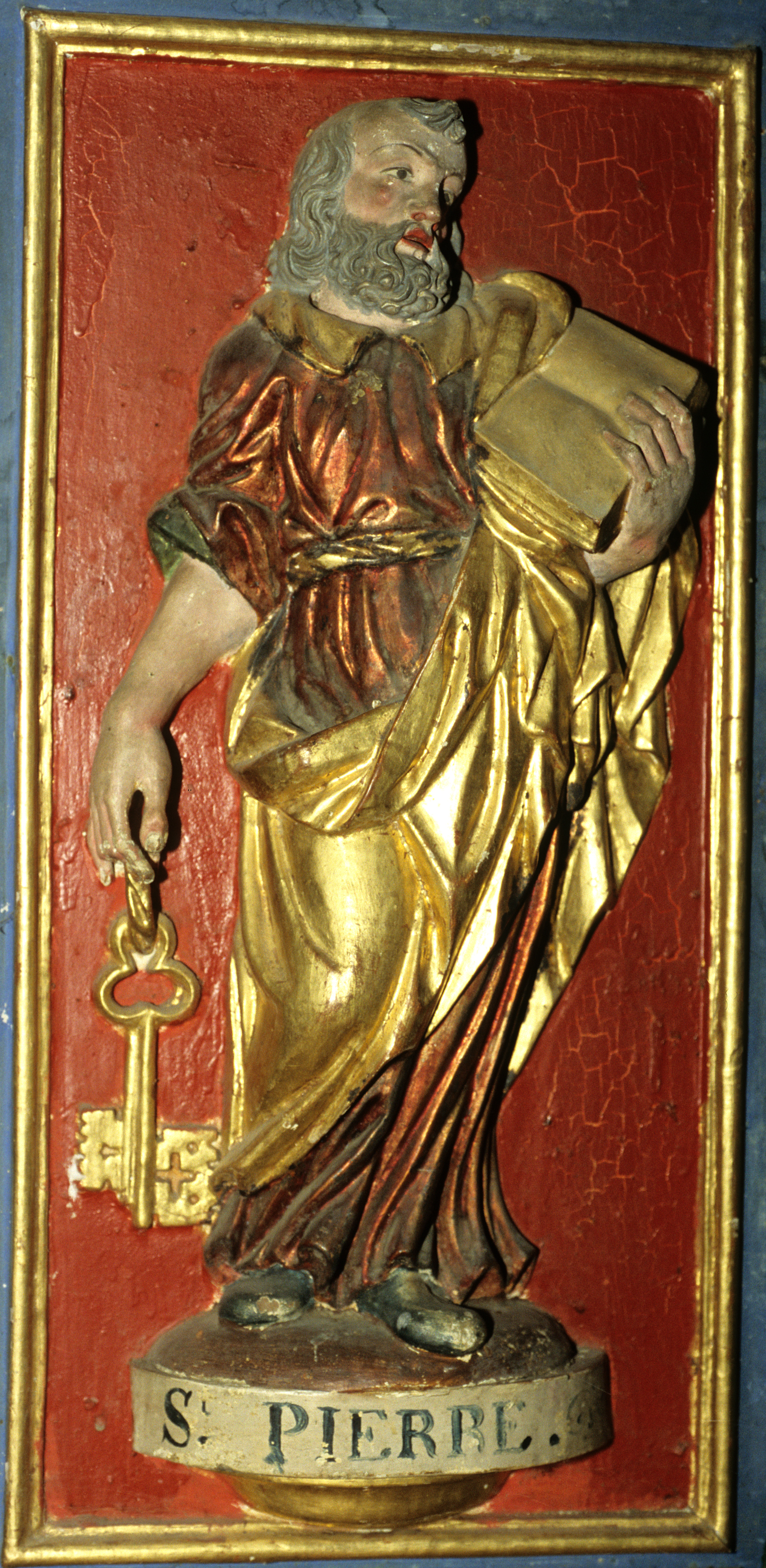 retable du maître-autel, détail : Saint-Pierre - ©  Ministère de la Culture (France), Conservation des antiquités et des objets d’art de la Savoie - Tous droits réservés