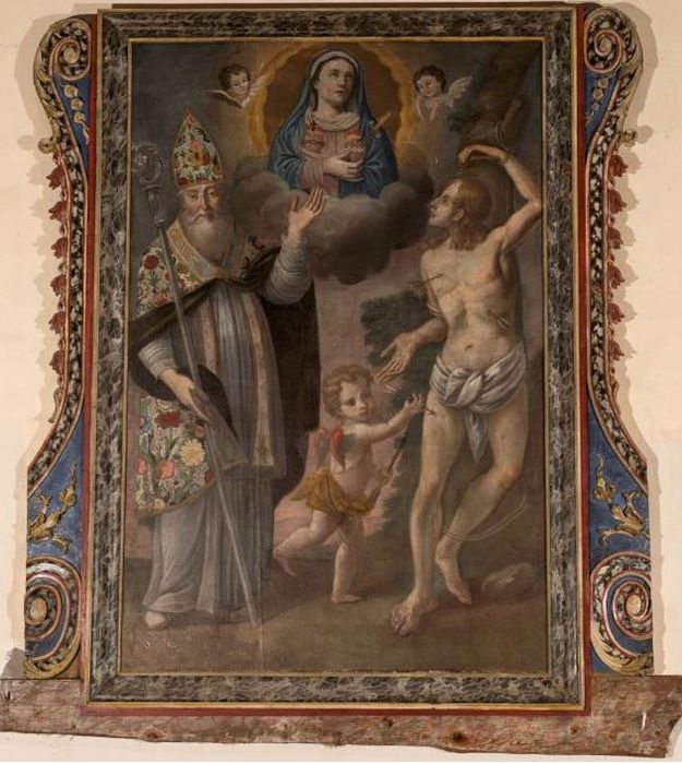 tableau : Vierge de Pitié, saint Blaise et saint Sébastien - © Ministère de la Culture (France), Conservation des antiquités et des objets d’art de Savoie – Tous droits réservés 