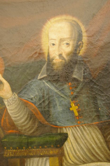 tableau : Saint François de Sales, vue partielle - © Ministère de la Culture (France), Conservation des antiquités et des objets d’art de Haute-Savoie – Tous droits réservés 