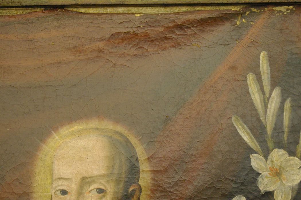 tableau : Saint François de Sales, détail - © Ministère de la Culture (France), Conservation des antiquités et des objets d’art de Haute-Savoie – Tous droits réservés 