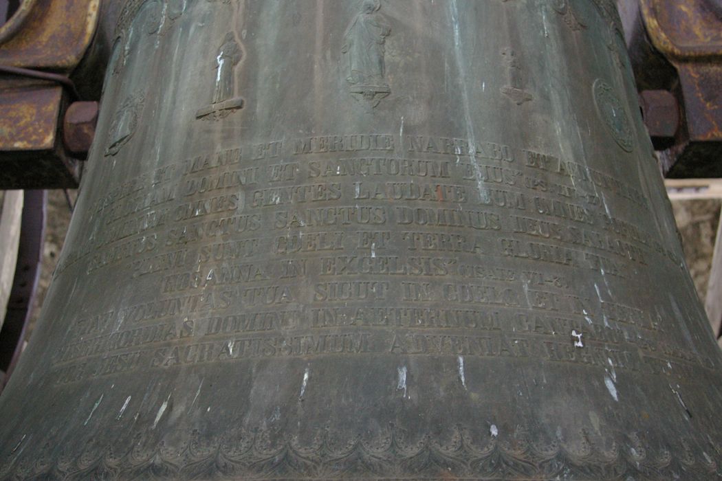 cloche (bourdon), détail de l’inscription - © Ministère de la Culture (France), Conservation des antiquités et des objets d’art de Haute-Savoie – Tous droits réservés 