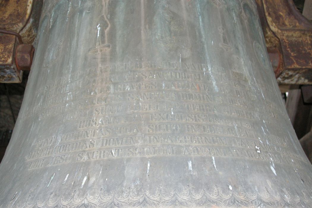 cloche (bourdon), détail de l’inscription - © Ministère de la Culture (France), Conservation des antiquités et des objets d’art de Haute-Savoie – Tous droits réservés 