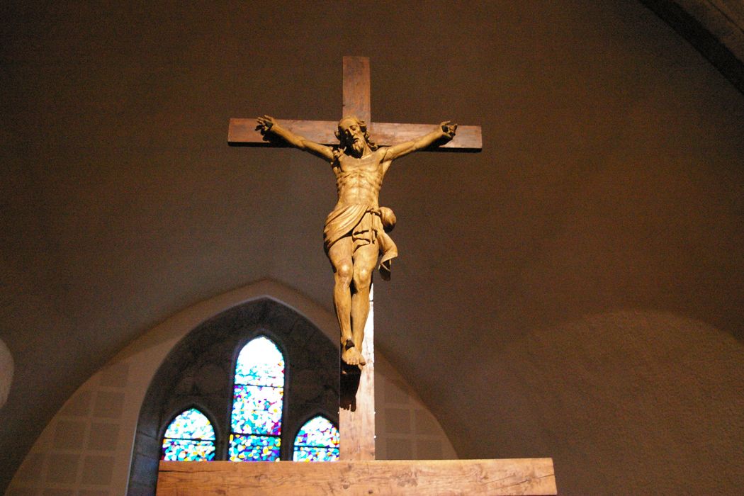 statue (poutre de gloire) : Christ en croix - © Ministère de la Culture (France), Conservation des antiquités et des objets d’art de Haute-Savoie – Tous droits réservés