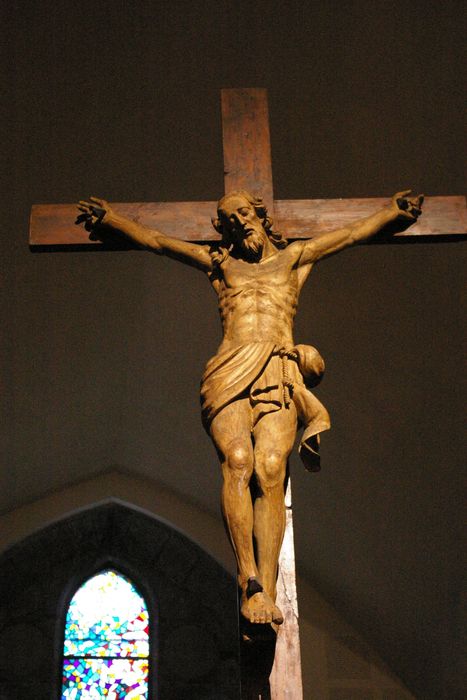 statue (poutre de gloire) : Christ en croix - © Ministère de la Culture (France), Conservation des antiquités et des objets d’art de Haute-Savoie – Tous droits réservés 