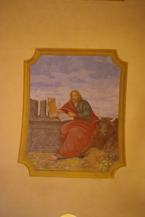 peinture monumentale (fresque) : Les Quatre Evangélistes, détail : saint Luc - © Ministère de la Culture (France), Conservation des antiquités et des objets d’art de Haute-Savoie – Tous droits réservés