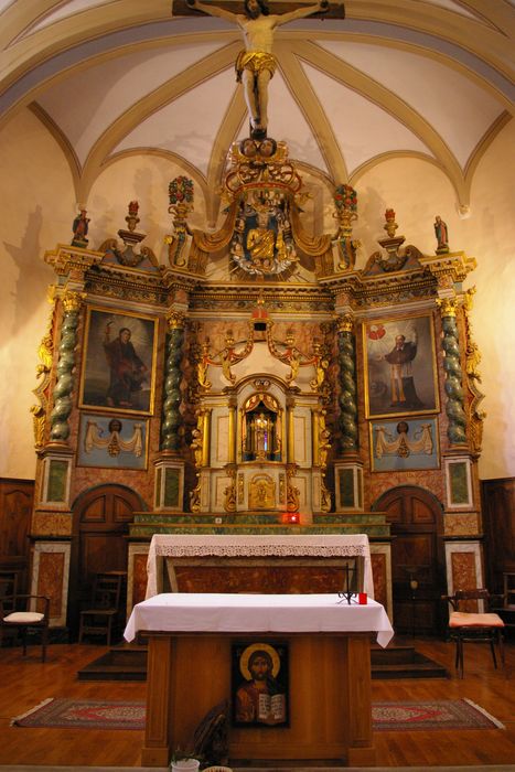 retable du maître-autel, tableaux : Saint Jean l'Evangéliste et Saint François de Sales