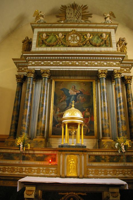 retable du maître-autel, tableau : Assomption (l’) - © Ministère de la Culture (France), Conservation des antiquités et des objets d’art de Haute-Savoie – Tous droits réservés 