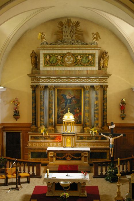 retable du maître-autel, tableau : Assomption (l’) - © Ministère de la Culture (France), Conservation des antiquités et des objets d’art de Haute-Savoie – Tous droits réservés 