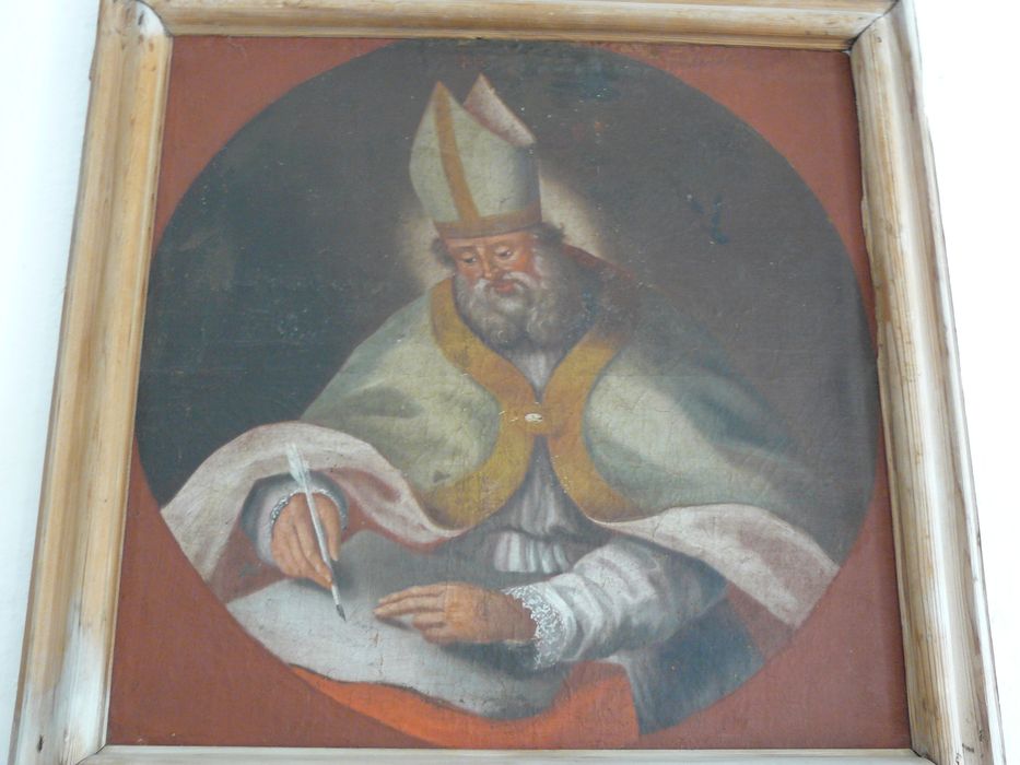 Deux tableaux : Saint Augustin, Saint Ambroise